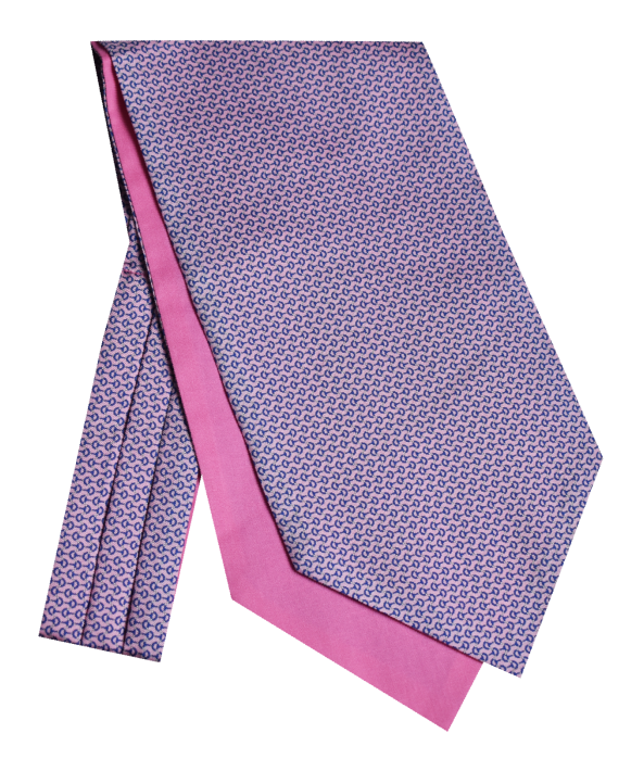 Fine Silk Neat Design Cravat in Lilac
